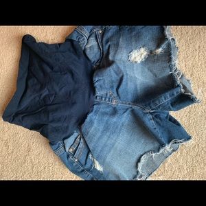 Jessica Simpson maternity jean shorts